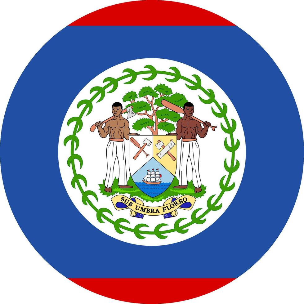 Belize flag illustrator national of round vector