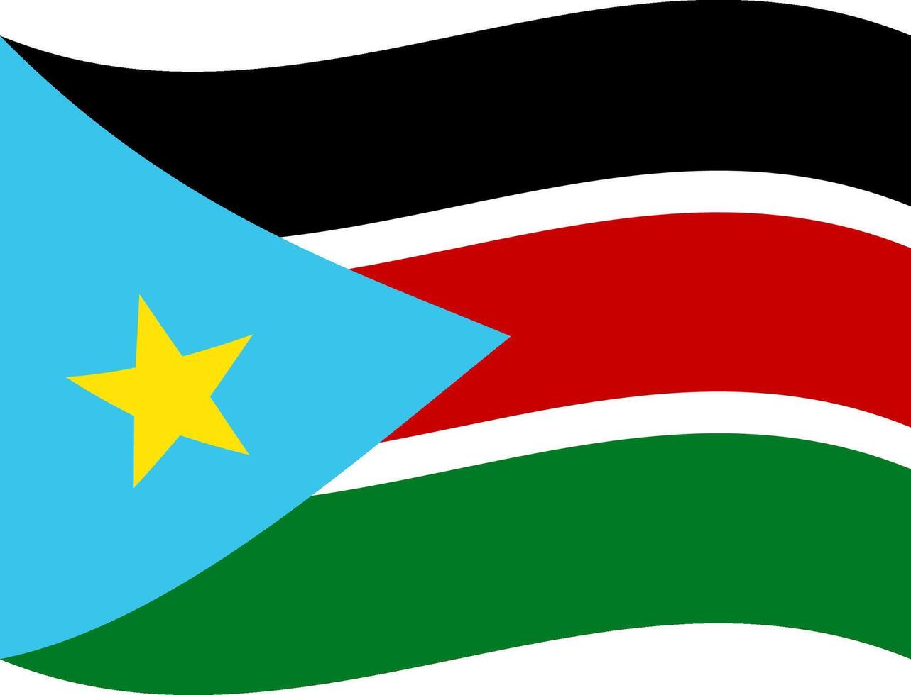 South Sudan waving flag illustrator of national icon vector