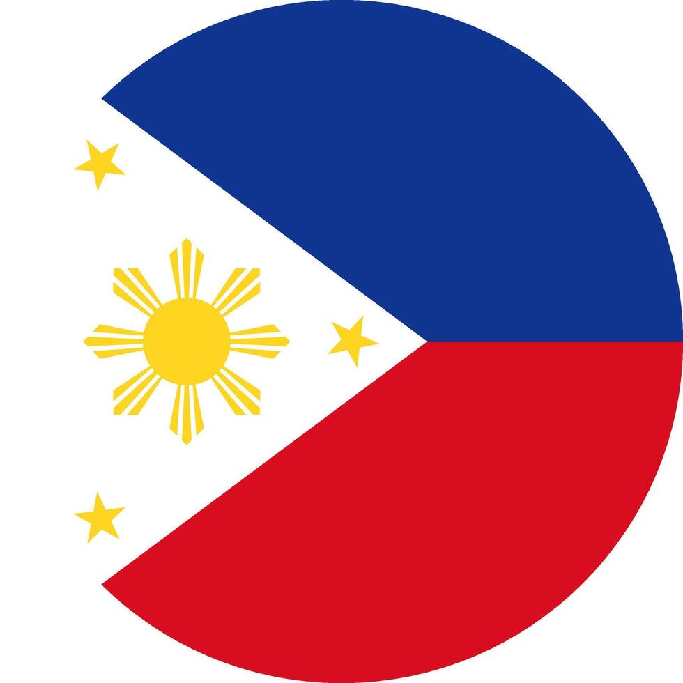 philippines flag illustrator national of round vector