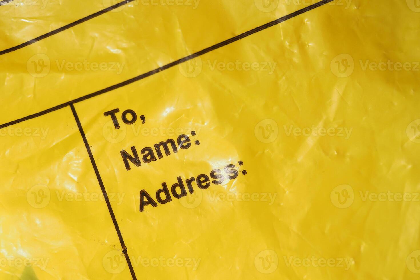 Yellow envelope with address fields ready for delivery photo