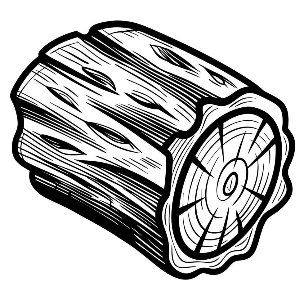Wooden log illustration forest element, timber cutting, cross section, nature design, tree texture vector