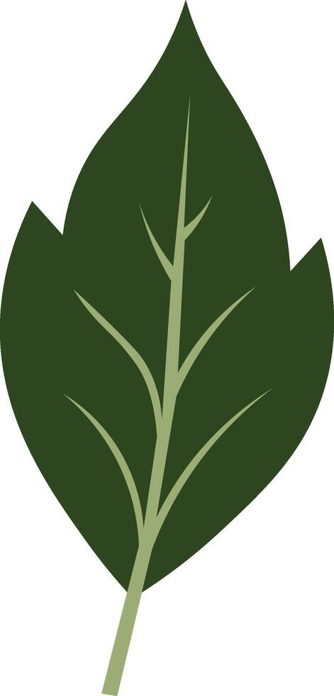 Line art leaves illustration vector