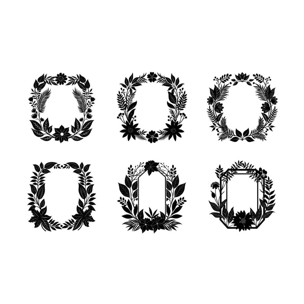 Elegant Botanical Frame Illustration vector