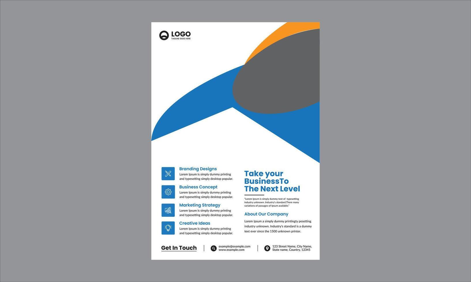 This design is another modern business flyer template with a fresh and dynamic feel. vector