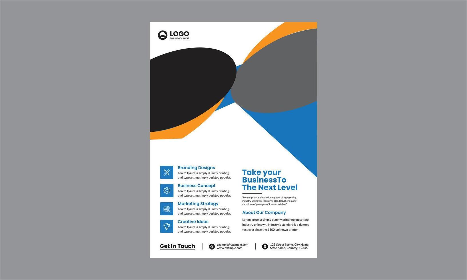 A professional, clean, and modern business flyer template vector