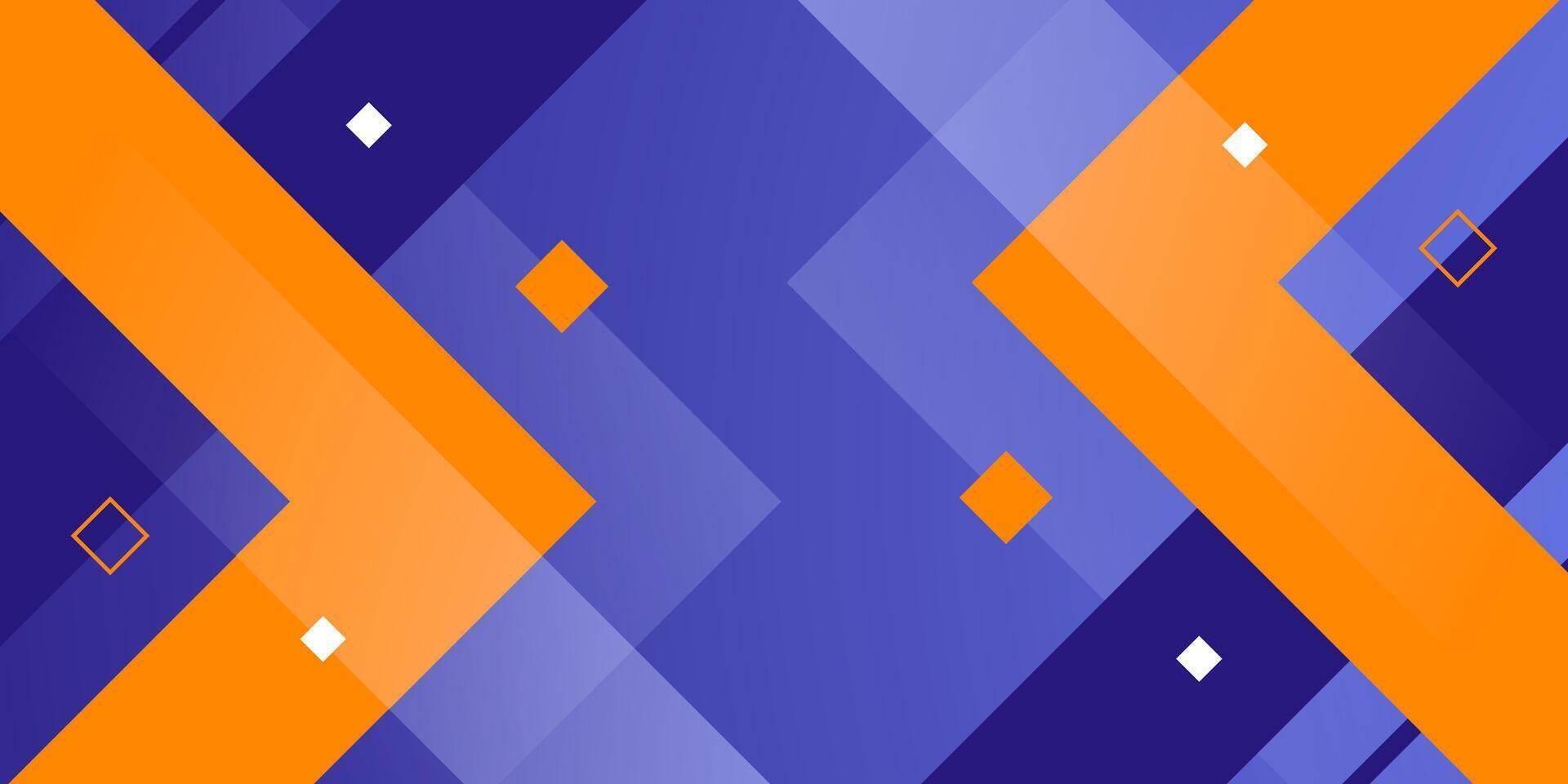 Abstract purple and orange triangle arrow concept 3D background. Overlap shapes geometric pattern. vector