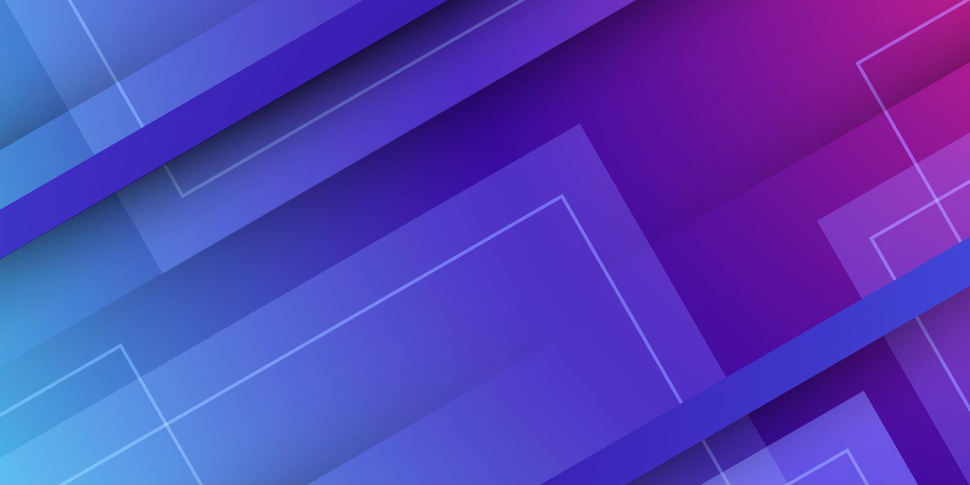 Abstract dark purple and pink gradient 3D background. Simple overlap papercut square shapes pattern with lines. vector