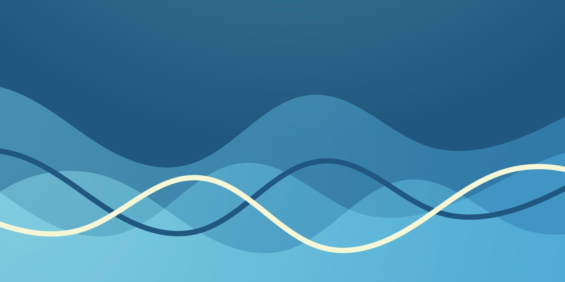 Abstract dark blue geometric wave 3D background. Simple wave line background pattern. vector