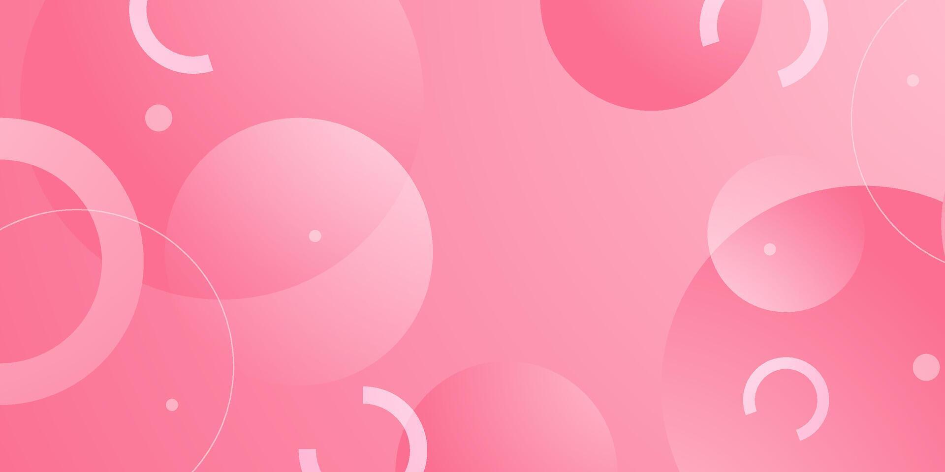 Abstract colorful pink gradient 3D background. Overlap circle shapes pattern design. vector