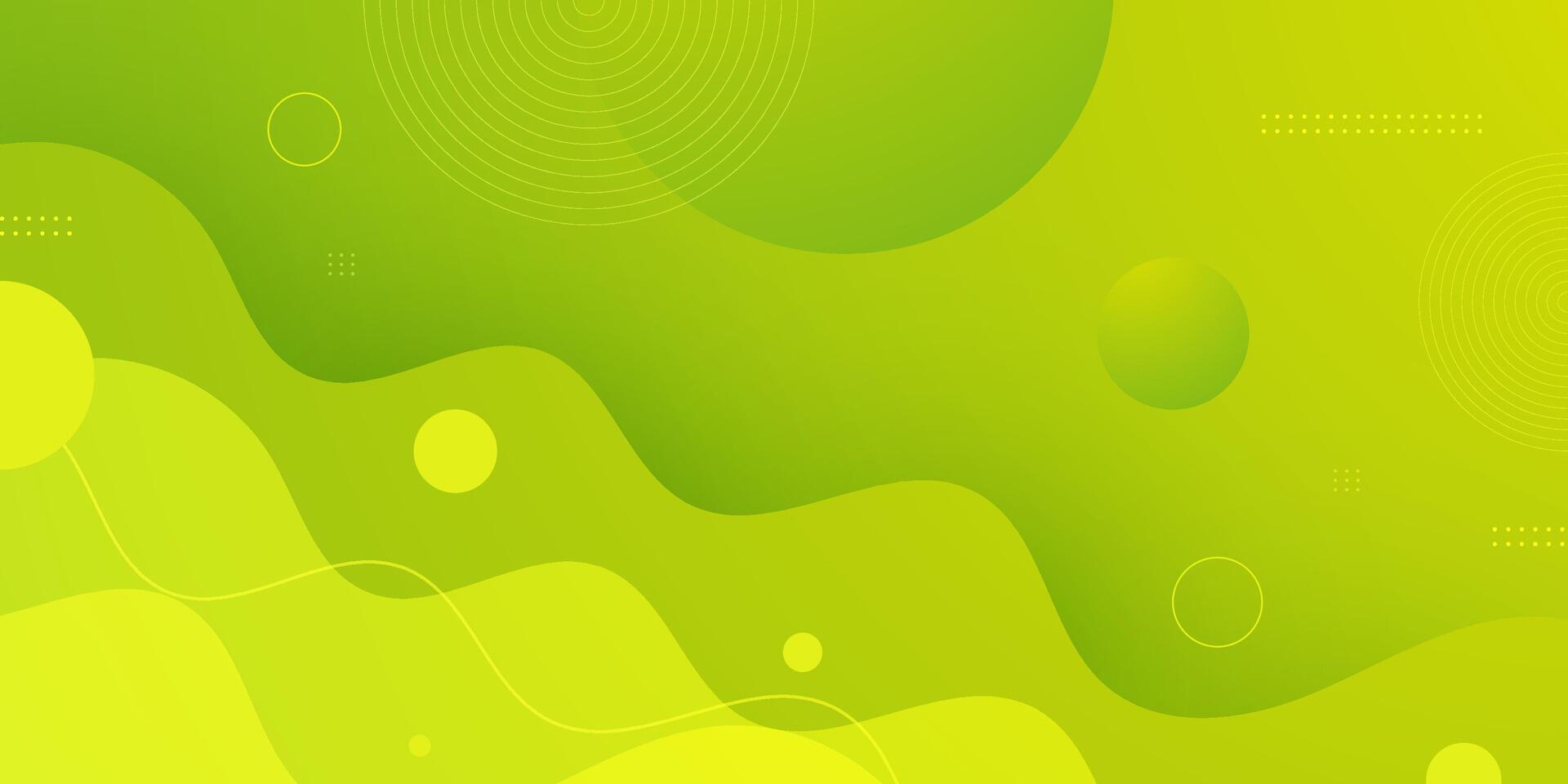 Abstract colorful bright gradient green and yellow wave 3D background. Minimal wave fluid pattern geometric design. vector