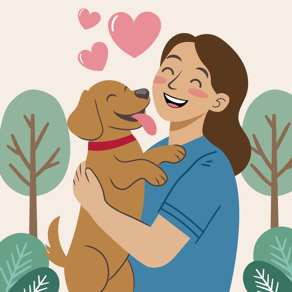 Illustration of an international pet day with animals vector