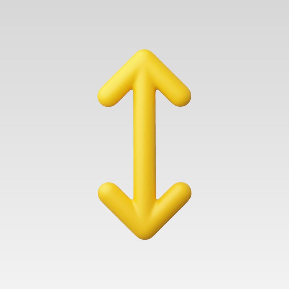 3d Realistic Exchange Up Down icon vector