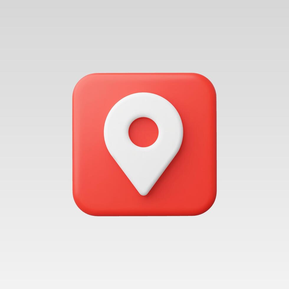 3d Realistic Location map vector