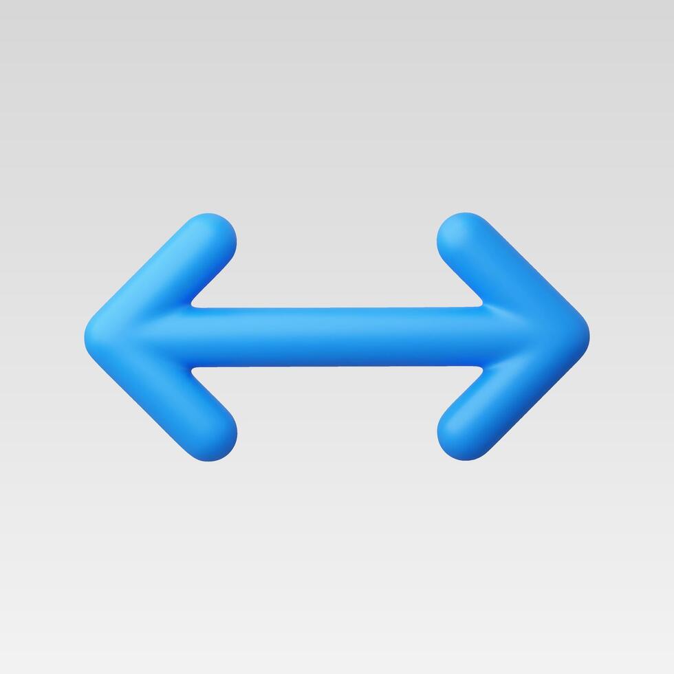 3d Realistic Exchange Left Right icon vector