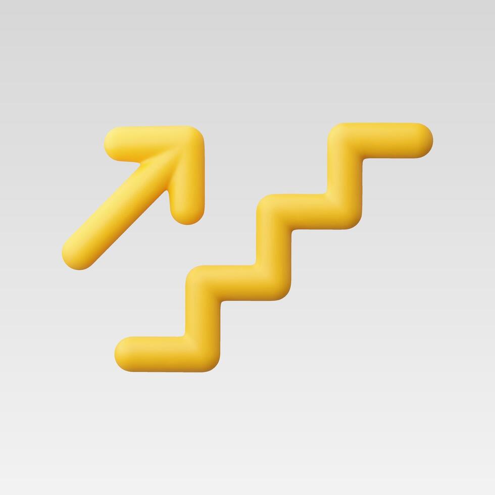 3d Realistic Stairs Up vector