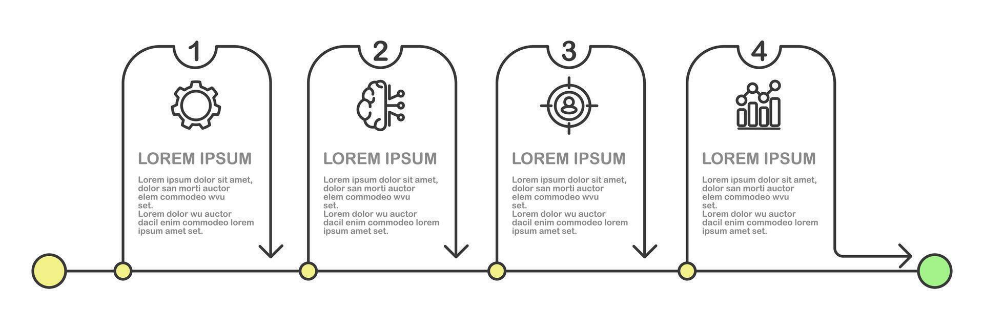 Values and Targets Infographic Design Template with Icons and Steps for Process diagram, Presentations, Workflow Layout, Banner, Flowchart, Infographic. vector