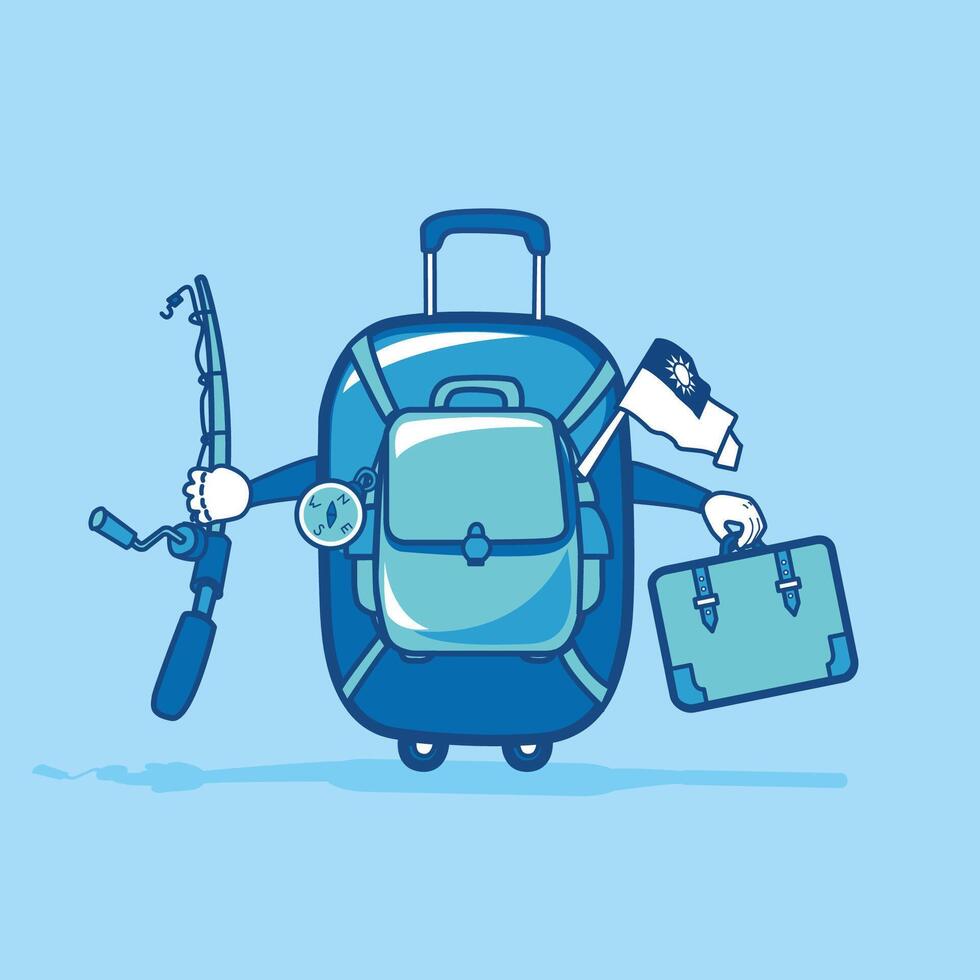 Luggage Carrying Travel Gear vector