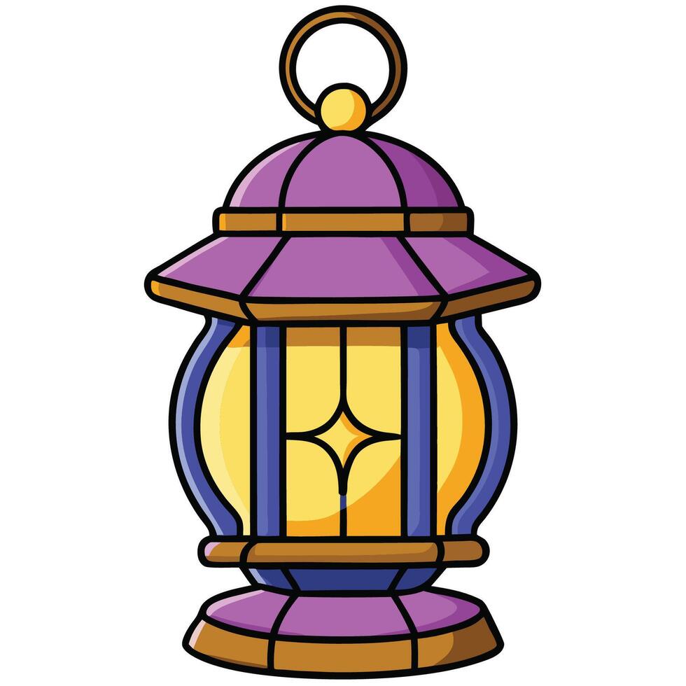 Lantern Icon illustration, Arabi lamp icon vector