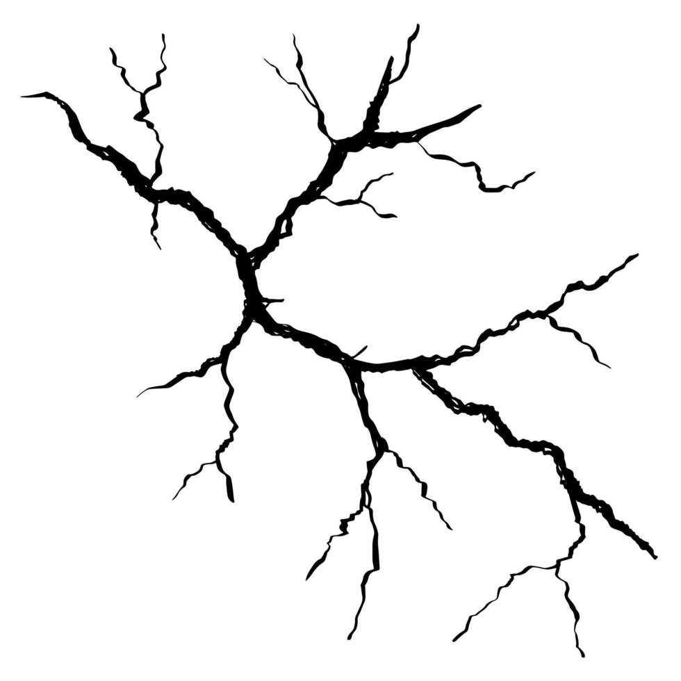 Doodle sketch style of Hand drawn cracks cartoon illustration . vector