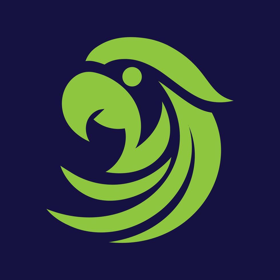 simple Parrot Logo Design illustrator vector
