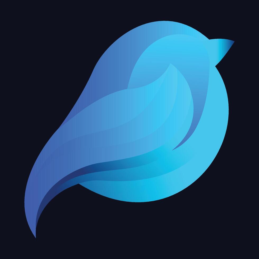 Blue Bird. Modern Bird, simple Bird, Flying Bird. Bird logo design. vector