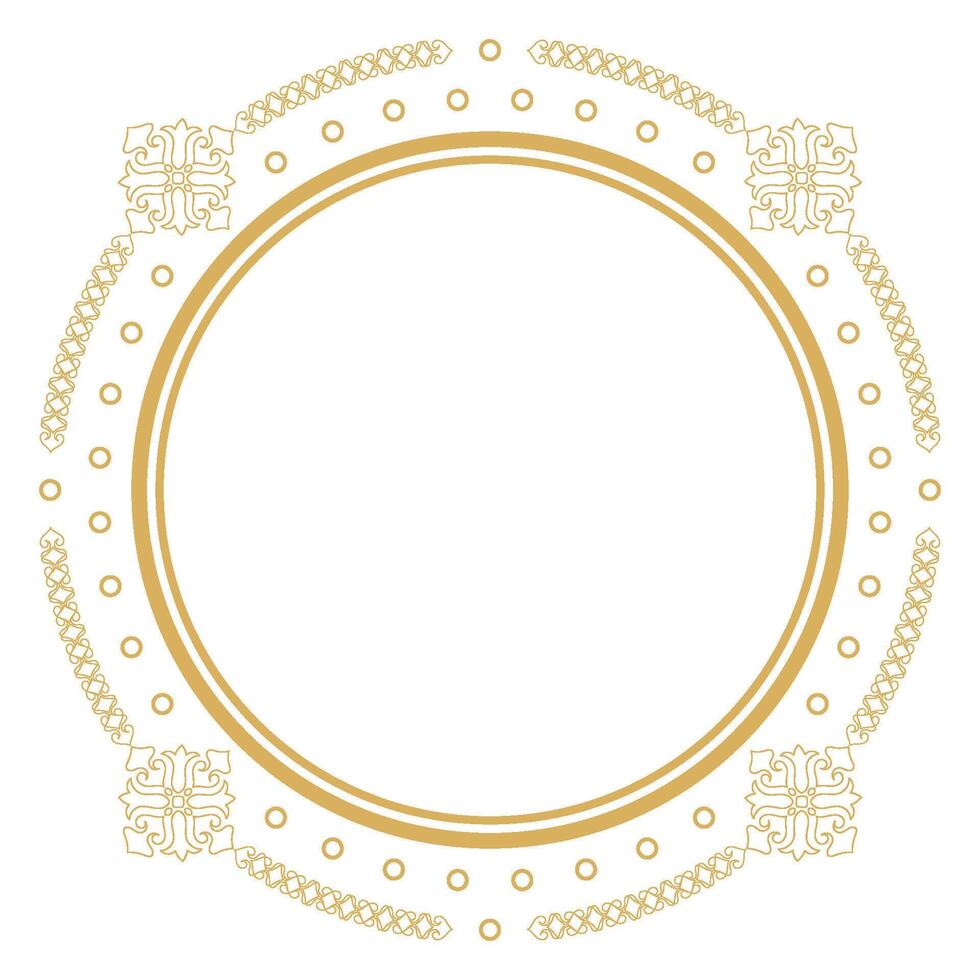 Ornate Calligraphic Frame Decoration with an Elegant Abstract Design. vector