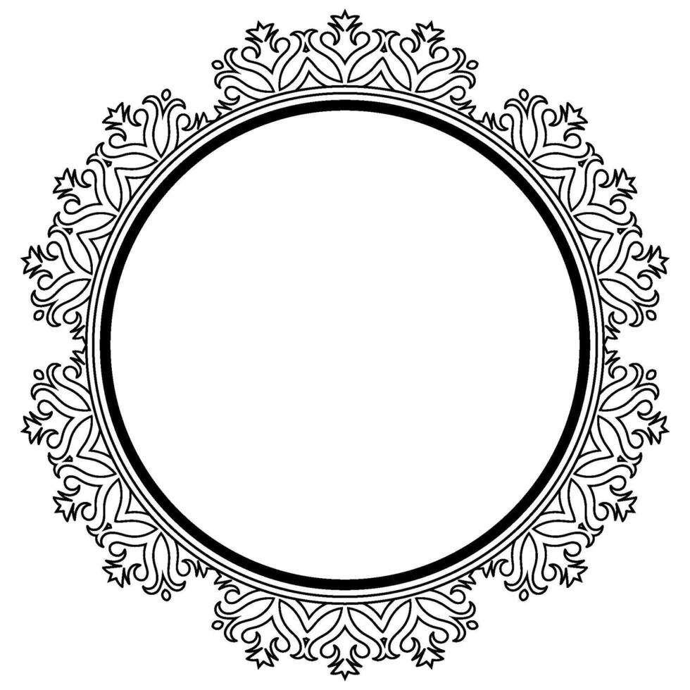 Luxury Abstract Filigree Element in a Vintage Ornamental Frame. vector