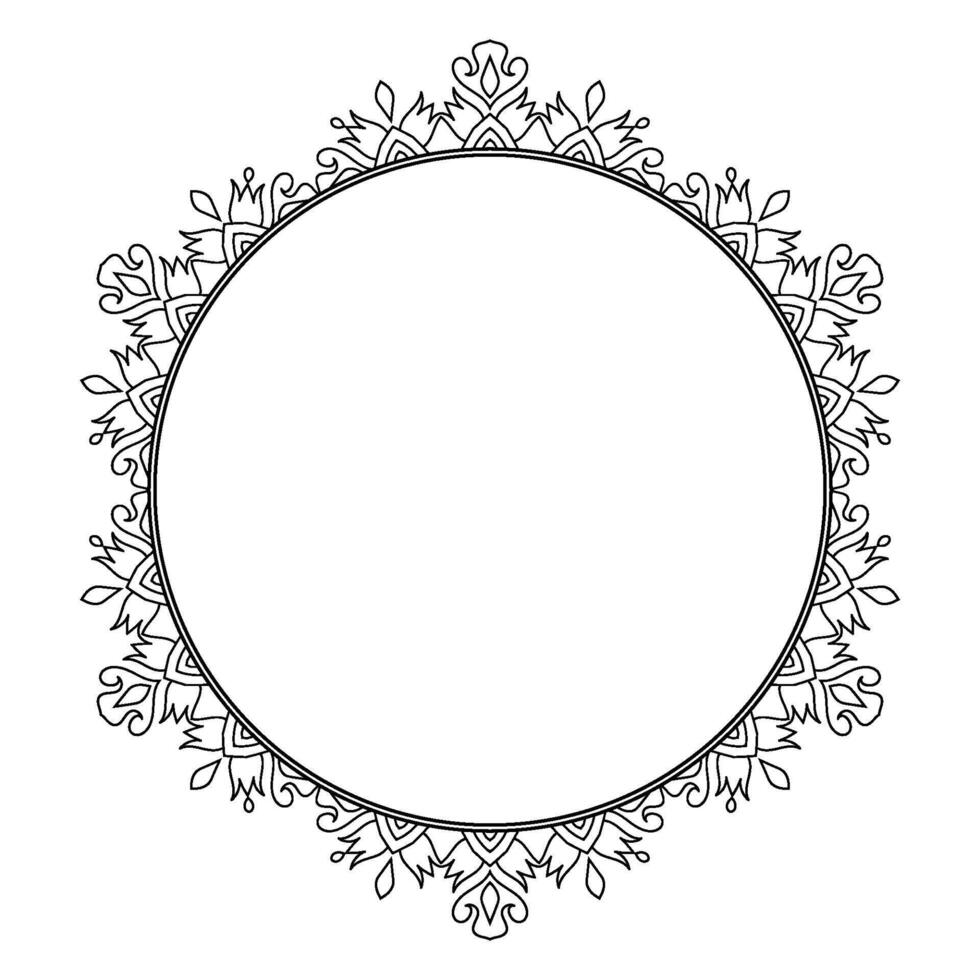 Classic Ornamental Frame Featuring Vintage Filigree Abstract Element. vector
