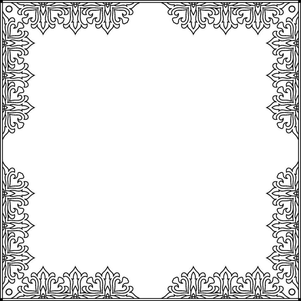 Baroque Style Ornamental Frame with Vintage Filigree Abstract Element. vector
