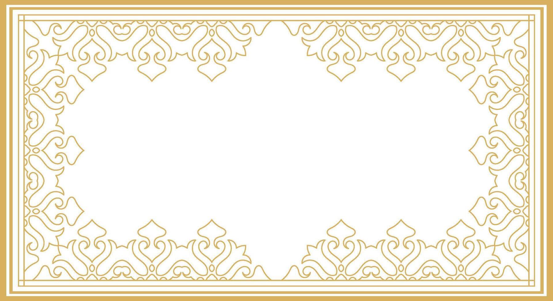 Ornate Frame Decoration with Artistic Abstract Calligraphic Design. vector