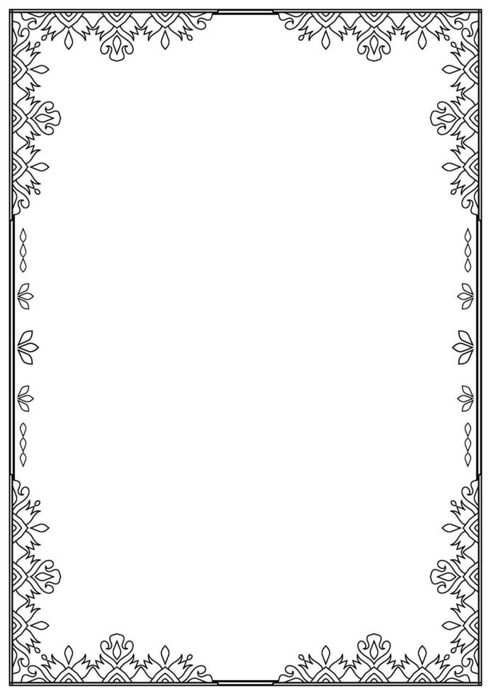 Royal Vintage Filigree Frame with Artistic Ornamental Abstract Element. vector