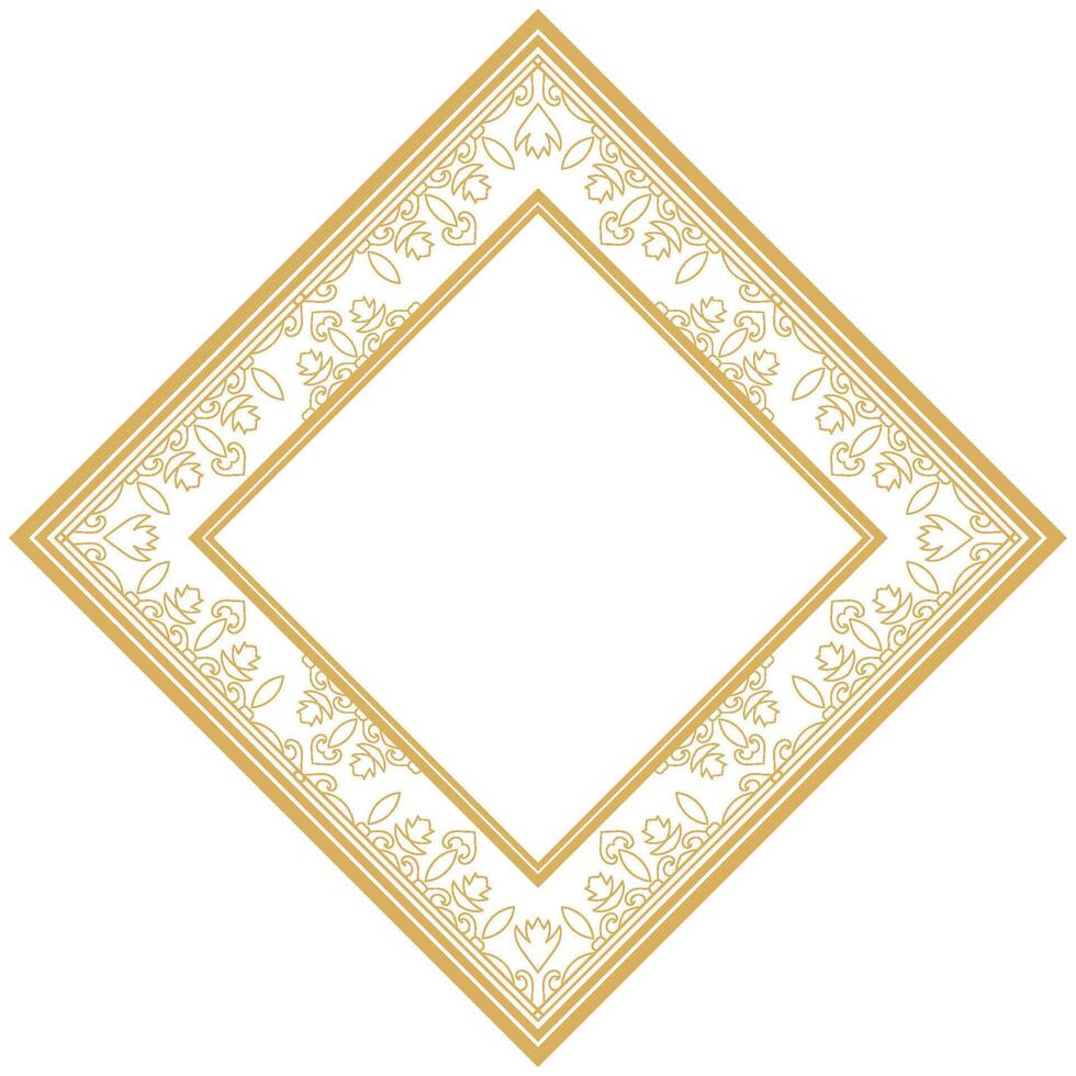 Luxury Floral Invitation Frame Decoration with Classic Elegance. vector