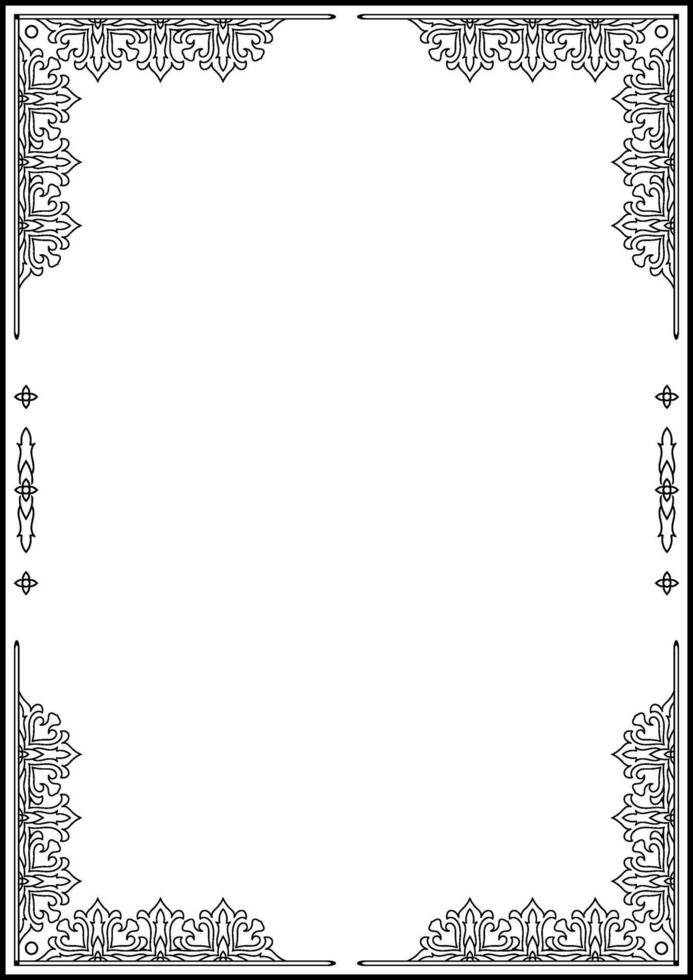 Classic Drawn Design with Vintage Calligraphic Frame and Abstract Element. vector