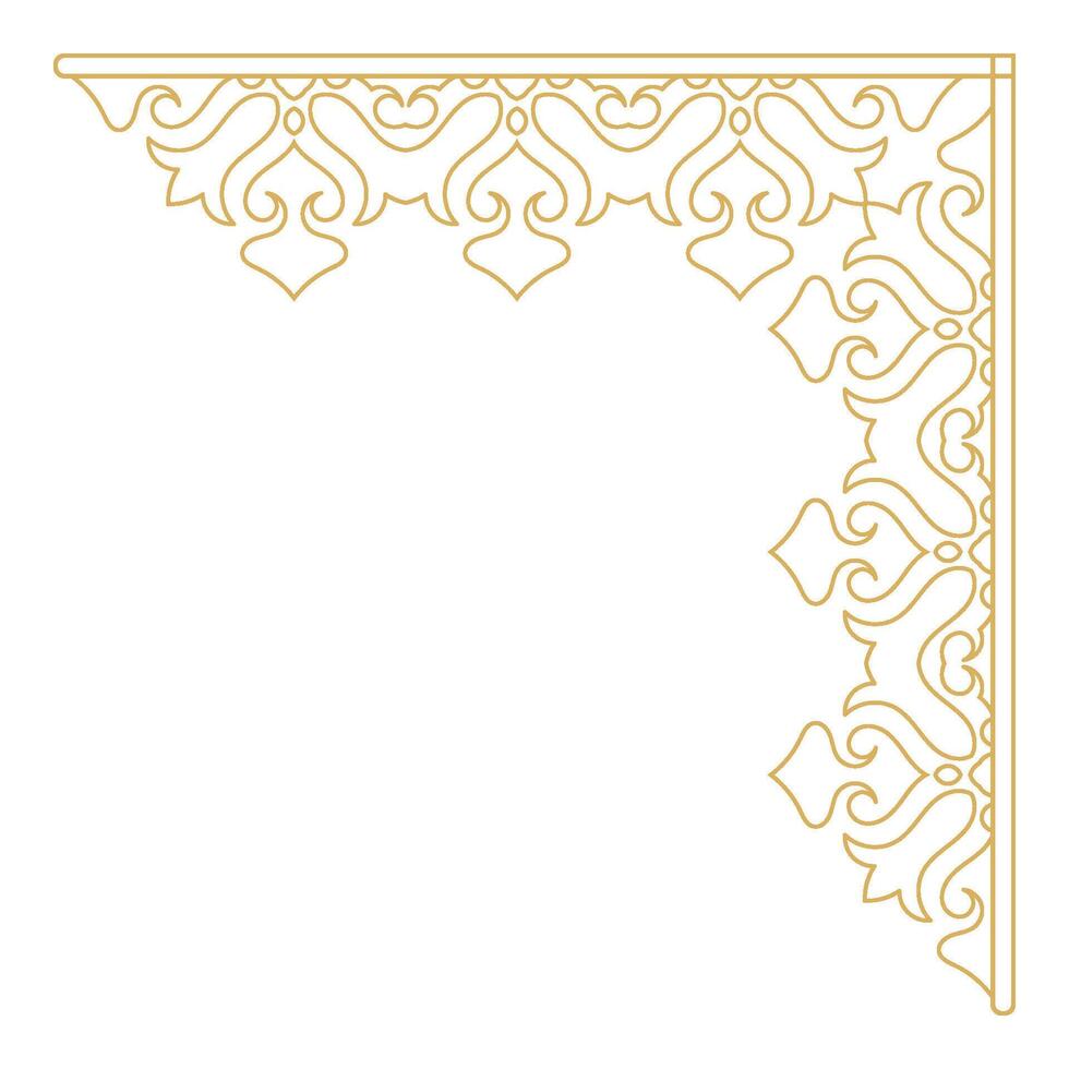 Elegant Ornamental Corner Decoration with Abstract Design and Vintage Calligraphy. vector