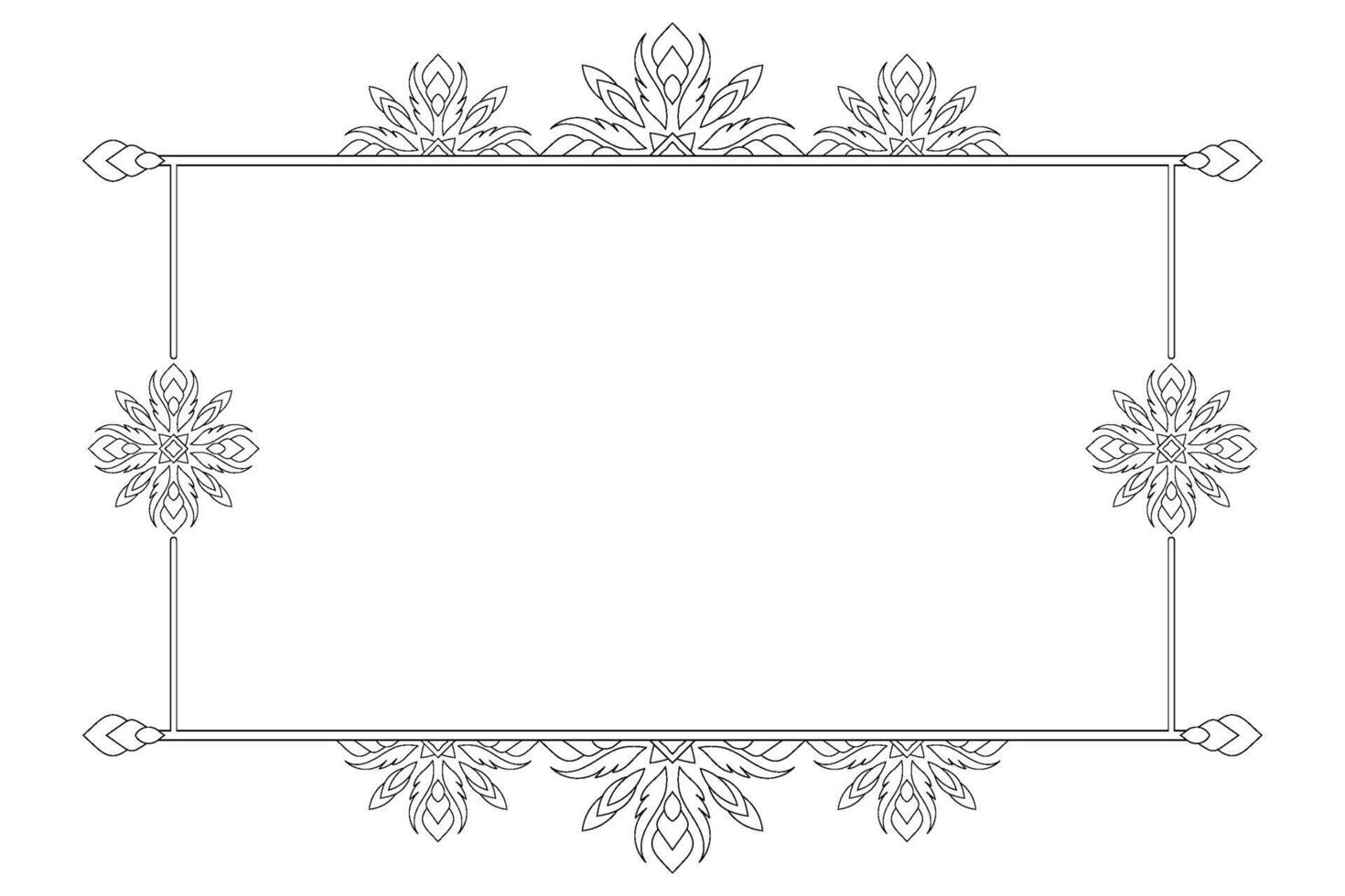 Elegant Vintage Frame with Classic Calligraphy and Design Element. vector