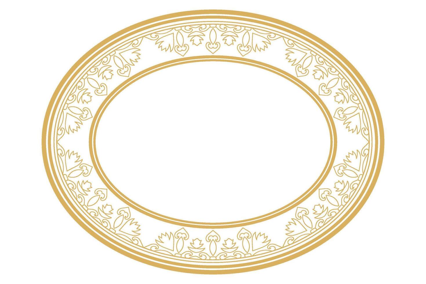 Classic Frame Decoration with Floral Invitation Design. vector