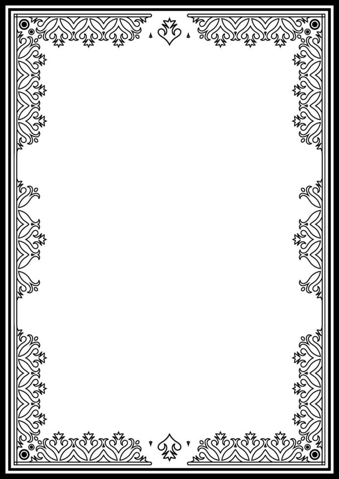 Classic Calligraphy Design in a Vintage Frame with Element of Floral Style. vector