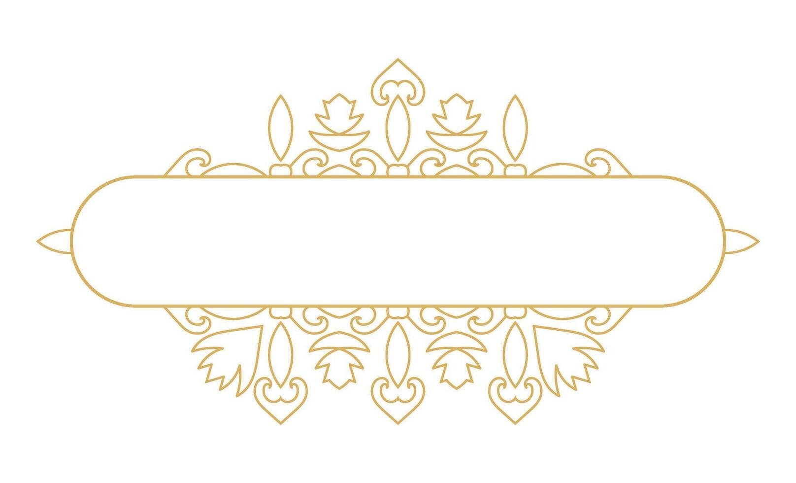 Beautiful Floral Invitation Frame Decoration in Classic Style. vector