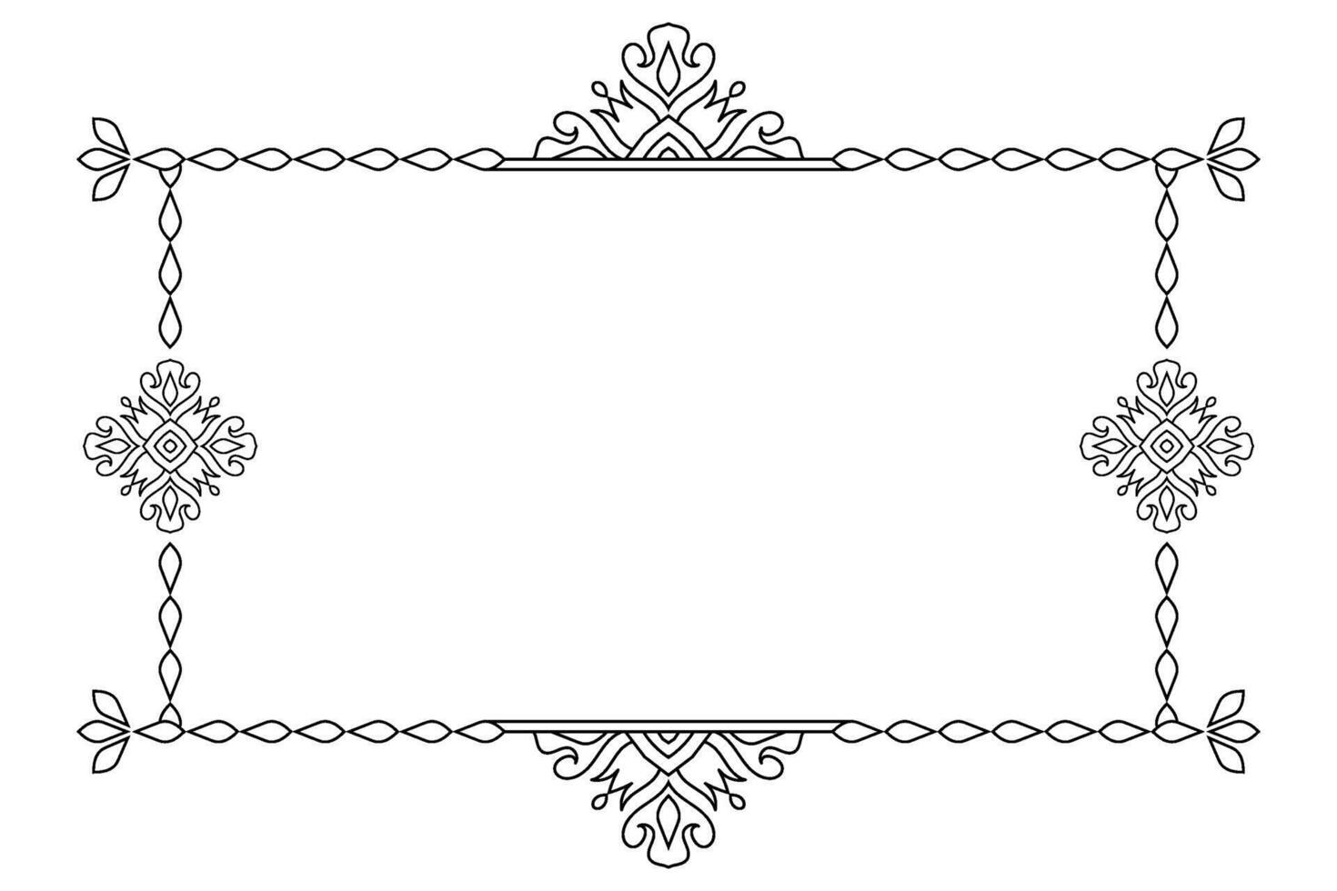 Elegant Vintage Frame with Flourish Design Element and Classic Ornament. vector