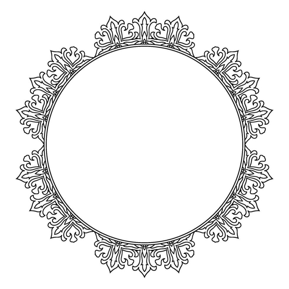 Retro Frame Decoration with Artistic Design and Ornamental Touch. vector