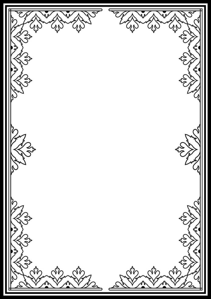 Vintage Frame with Flourish Design and Ornament Element of Elegance. vector