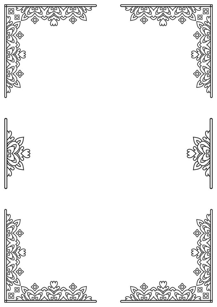 Retro Frame Decoration Featuring Art, Design, and Ornamental Elements. vector