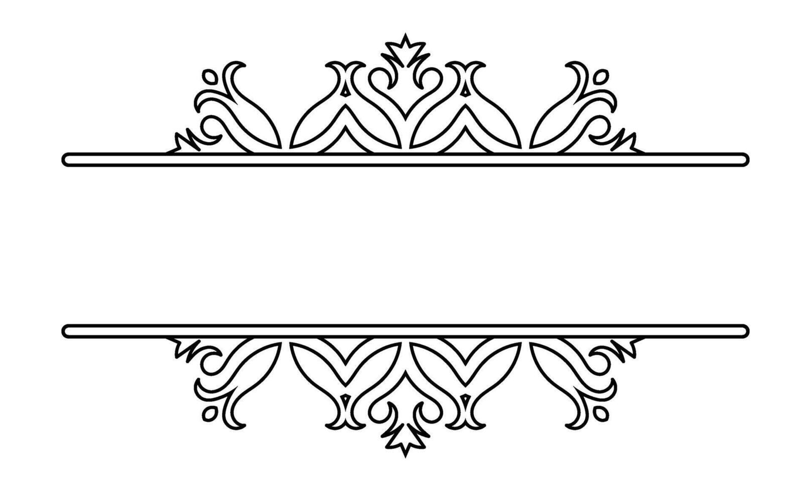 Retro Frame Art and Design with Ornamental Decoration for Elegance. vector