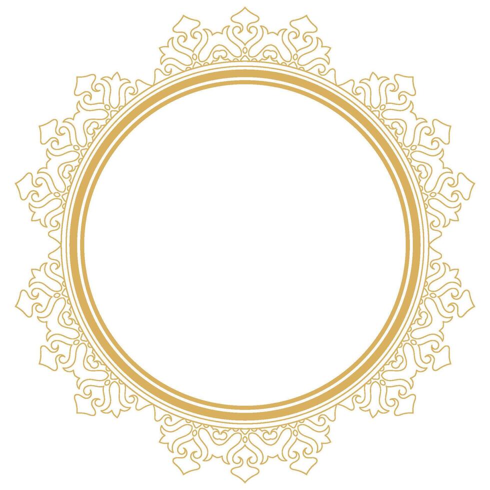 Abstract Ornate Frame Decoration with Calligraphic Design. vector