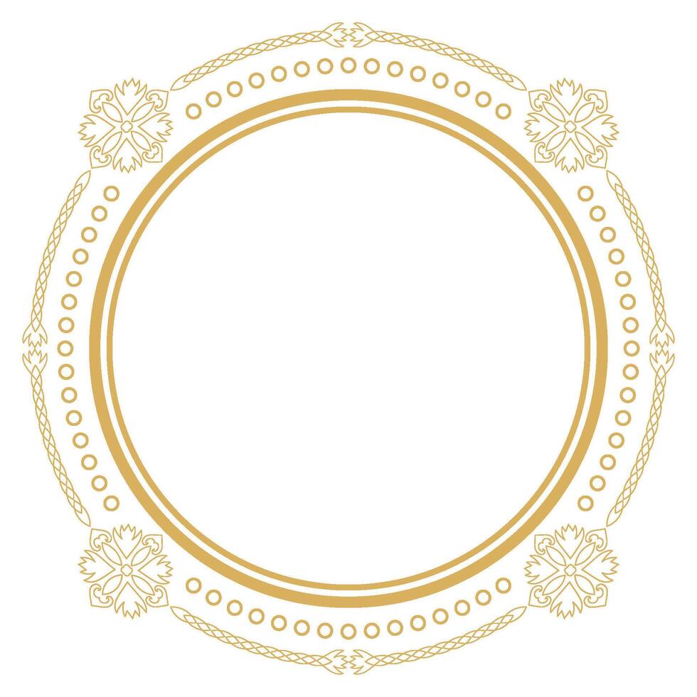 Vintage Frame Decoration for Classic Floral Invitation Design. vector