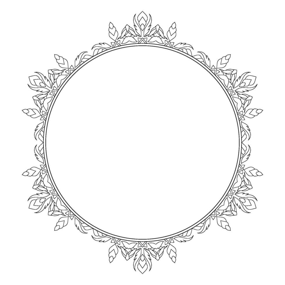 Artful Retro Frame Decoration with Design and Ornamental Ornament. vector