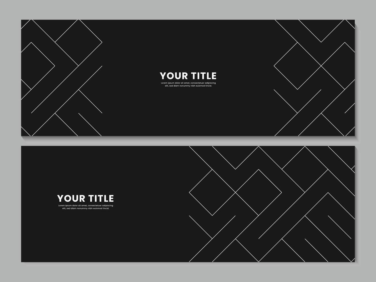 Flat abstract business horizontal banners background design vector