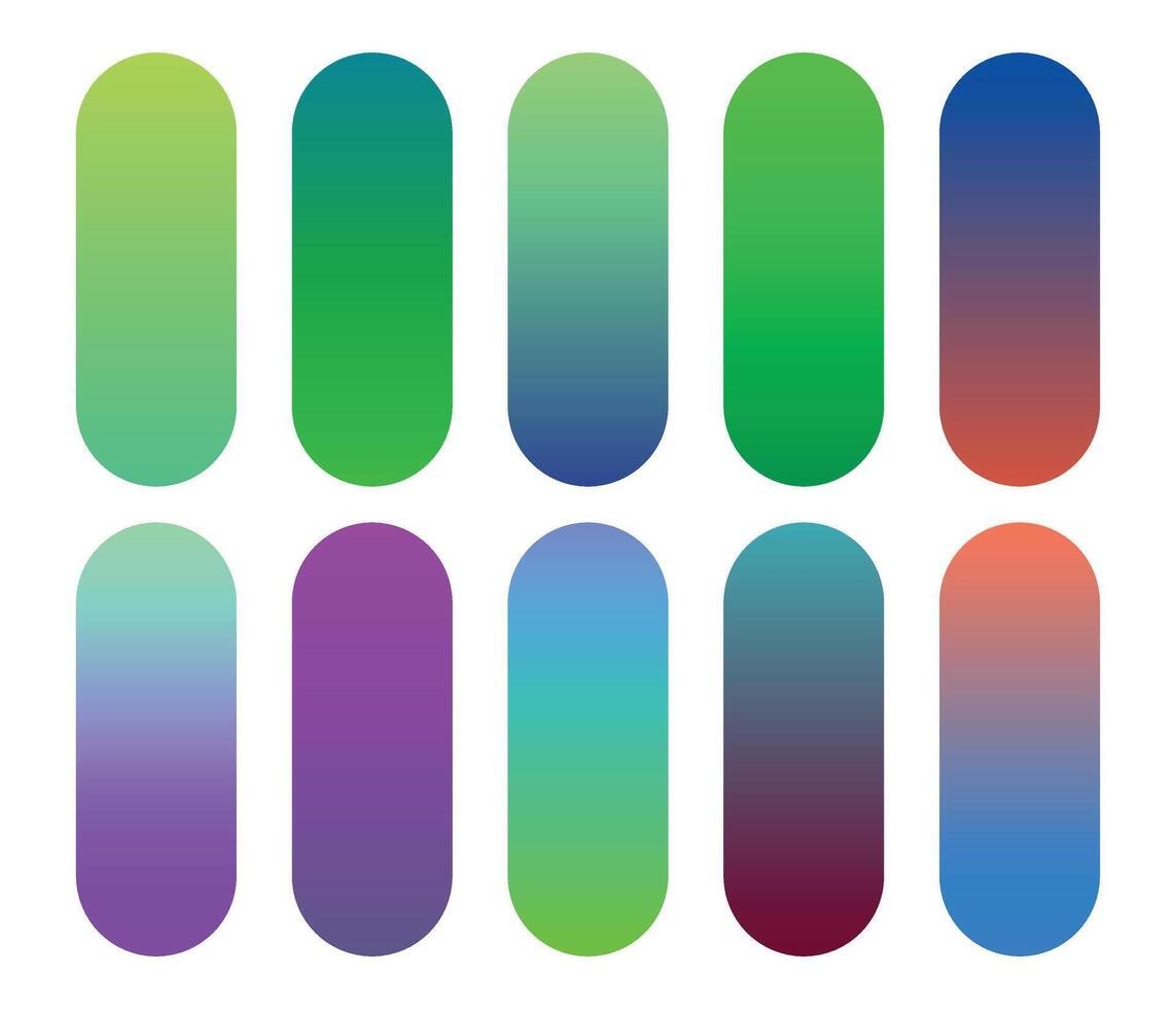Gradient gradient color set element for graphic design vector