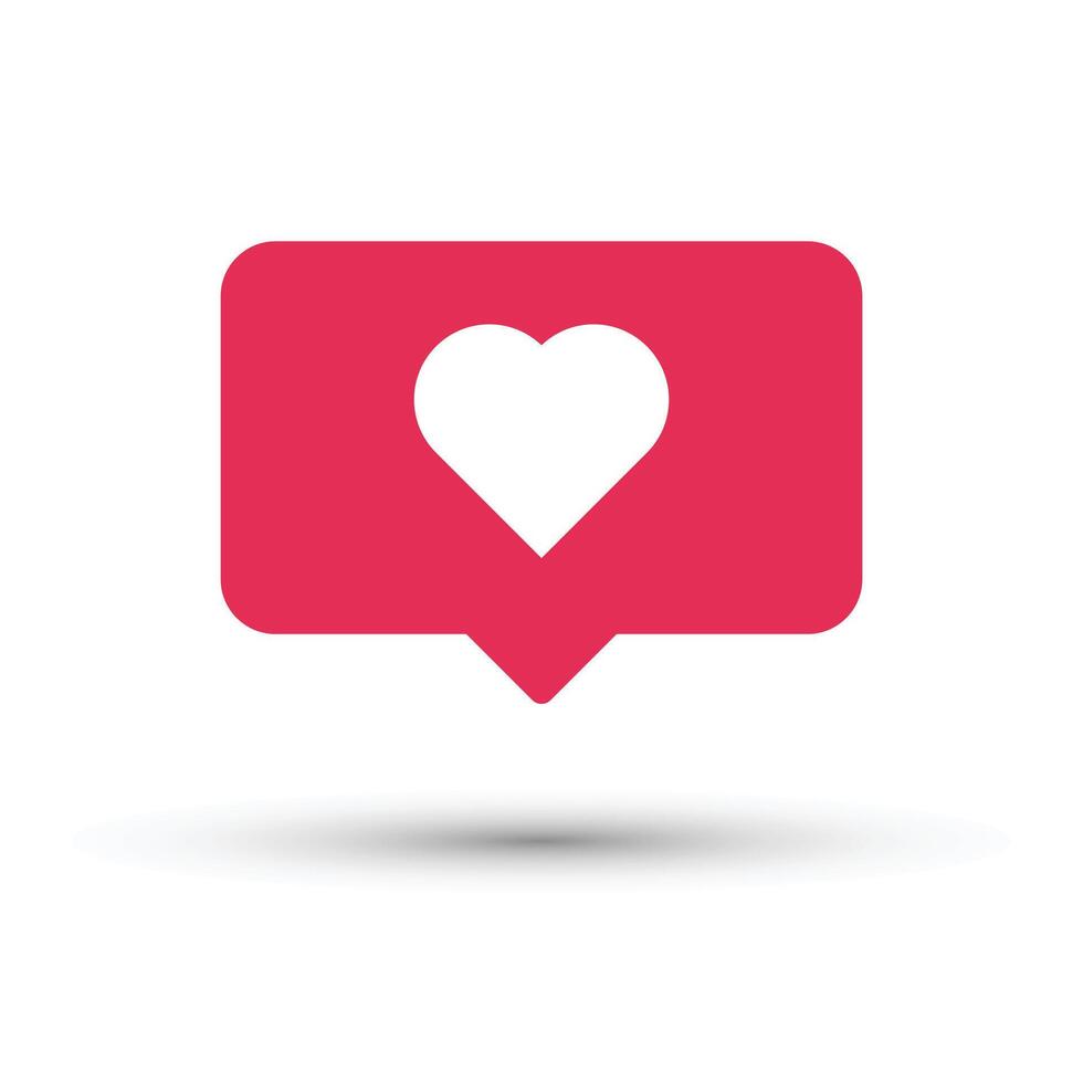 Like button social media notification flat icon like vector