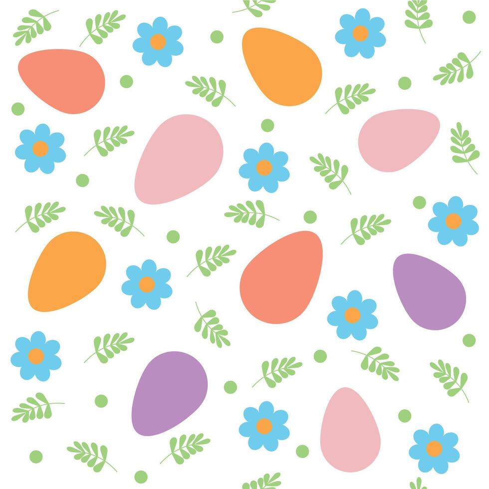 Seamless Easter pattern on a white background vector